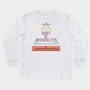 Dr Bramblebergs Shirt of Invisibility Kids Long Sleeve T-Shirt